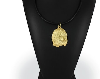 Afghan Hound, millesimal fineness 999, dog necklace, limited edition, ArtDog