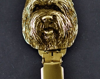 Cairn Terrier, millesimal fineness 999, dog clipring, dog show ring clip/number holder, limited edition, ArtDog