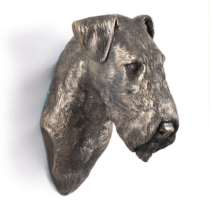 Airedale Terrier , perro colgando estatua, de edición limitada, ArtDog