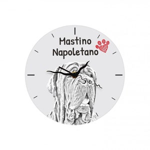 Neapolitan Mastiff, Free standing MDF floor clock with an image of a dog.