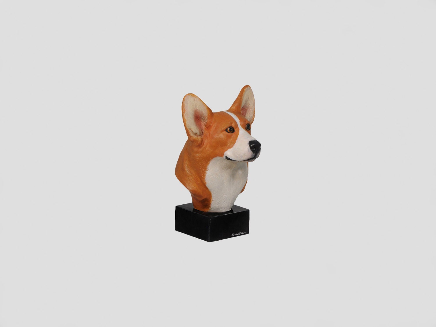 corgi dog statue