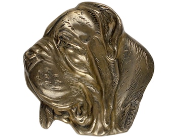 Mastino Napoletano Bust, Cold Cast Bronze Sculpture, Small dog bust, Home and Office Decor, Dog Trophy, Dog Memorial