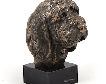 Grand Basset Griffon Vendeen, dog marble statue, limited edition, ArtDog. Made of cold cast bronze. Solid, perfect gift. Limited edition.
