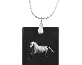Andalusian,  Horse Crystal Pendant, SIlver Necklace 925, High Quality, Exceptional Gift, Collection!