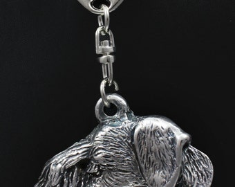 Cesky Terrier, dog keyring, keychain, limited edition, ArtDog . Dog keyring for dog lovers