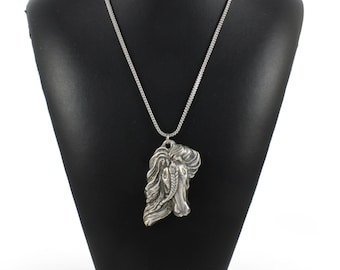 NEW, Fesian Horse, horse necklace, silver chain 925, limited edition, ArtDog