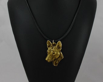 Basenji, millesimal fineness 999, dog necklace, limited edition, ArtDog