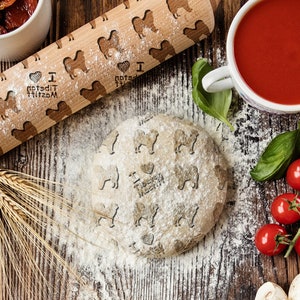 Rodillo de cocina grabado - Dogo del Tíbet