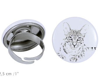 Ring with a cat -Egyptian Mau