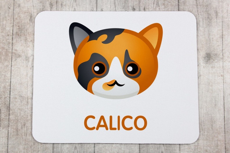 A new collection with the cute Art-dog cat A computer mouse pad with a Calico cat