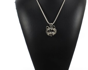 NEW, West Highland White Terrier, dog necklace, silver cord 925, limited edition, ArtDog