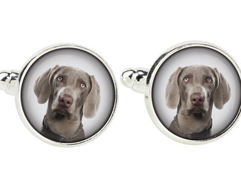 Weimaraner. Cufflinks for dog lovers. Photo jewellery. Men's jewellery. Handmade