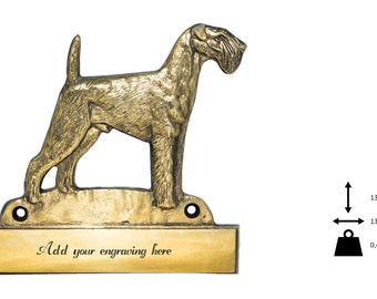 Airedale Terrier, dog plaque, can be engraved, limited edition, ArtDog