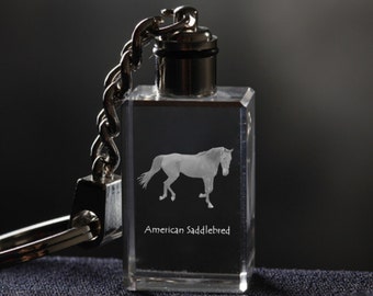 American Saddlebred, Horse Crystal Keyring, Keychain, High Quality, Exceptional Gift