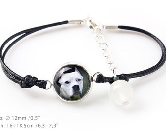 Argentine Dogo. Bracelet for people who love dogs. Photojewelry. Handmade.