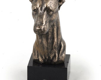 Whippet, dog marble statue, limited edition, ArtDog. Made of cold cast bronze. Solid, perfect gift. Limited edition.