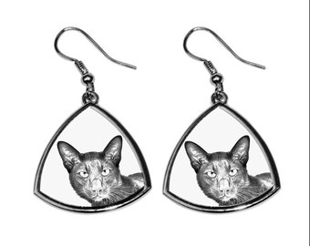 Havana Brown, collection of earrings with images of purebred cats, unique gift. Collection!