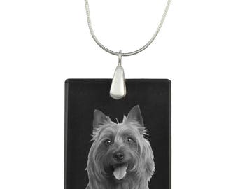 Australian terrier,  Dog Crystal Pendant, SIlver Necklace 925, High Quality, Exceptional Gift, Collection!