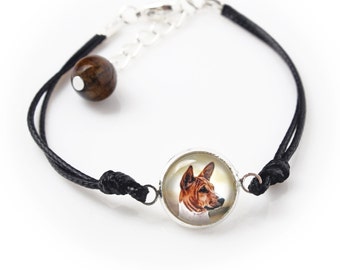 Basenji. Bracelet for people who love dogs. Photojewelry. Handmade.