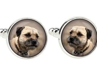 Border Terrier. Cufflinks for dog lovers. Photo jewellery. Men's jewellery. Handmade