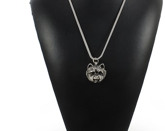 NEW, West Highland White Terrier , dog necklace, silver chain 925, limited edition, ArtDog