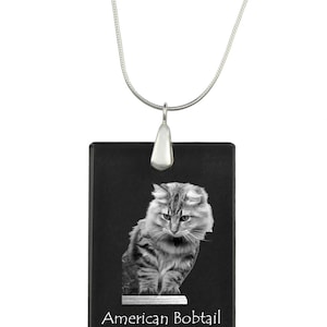 American Bobtail,  cat Crystal Pendant, SIlver Necklace 925, High Quality, Exceptional Gift, Collection!