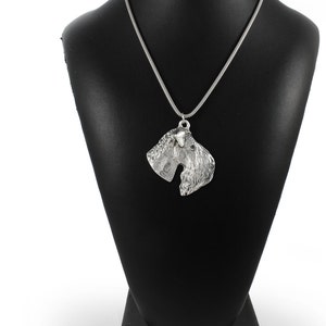 NEW, Kerry Blue Terrier, Irish Blue Terrier, dog necklace, silver chain 925, limited edition, ArtDog