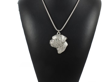 NEW, Border Terrier, dog necklace, silver chain 925, limited edition, ArtDog