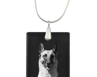 Belgian Shepherd, Malinois, Dog Crystal Pendant, SIlver Necklace 925, High Quality, Exceptional Gift, Collection!