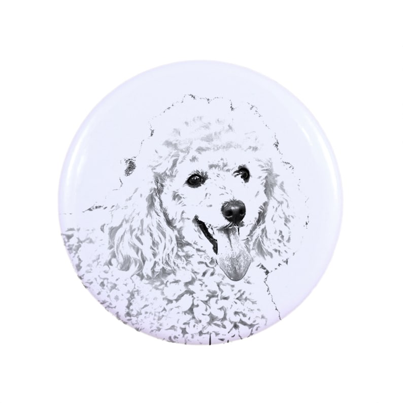 Poodle Buttons with a dog