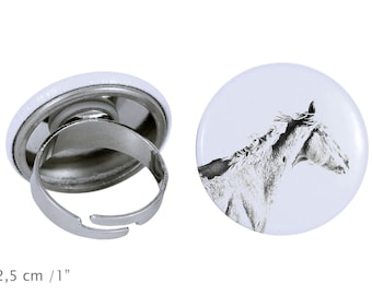 Ring with a horse - Thoroughbred