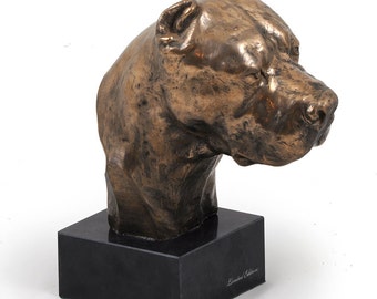 Dogo Argentino, dog marble statue, limited edition, ArtDog. Made of cold cast bronze. Perfect gift. Limited edition