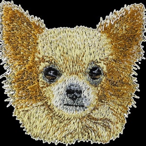Chihuahua - Bordado con una imagen de un perro de raza.