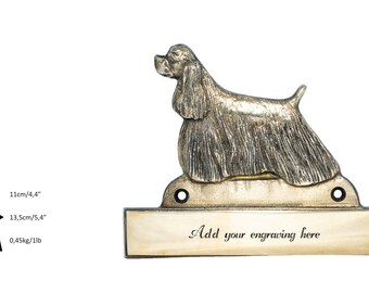 American Cocker Spaniel, dog plaque, can be engraved, limited edition, ArtDog