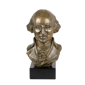 George Washington Statue, Cold Cast Bronze Sculpture, Marble Base, Home and Office Decor, Trophy, Statuette
