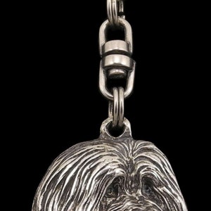 Bearded Collie, Beardie, dog keyring, keychain, limited edition, ArtDog . Dog keyring for dog lovers