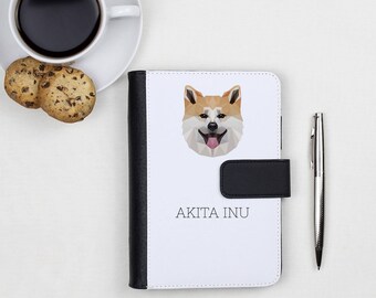 Notebook, book with a Akita Inu dog. A new collection with the geometric dog