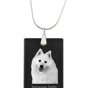 Japanese Spitz,  Dog Crystal Pendant, SIlver Necklace 925, High Quality, Exceptional Gift, Collection!
