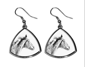 Thoroughbred, collection of earrings with images of purebred horses, unique gift. Collection!