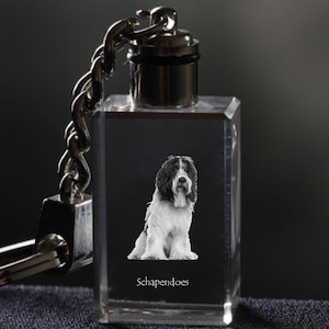 Schapendoes , Dog Crystal Keyring, Keychain, High Quality, Exceptional Gift . Dog keyring for dog lovers
