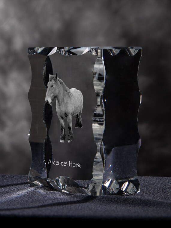 Ardennes Horse Cubic Crystal With Horse Souvenir 