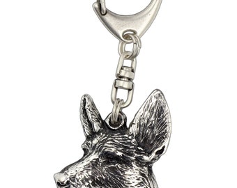 Ibizan Hound wirehaired, dog keyring, keychain, limited edition, ArtDog . Dog keyring for dog lovers