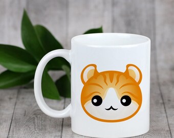 Enjoying a cup with my cat American Curl - a mug with a cute cat