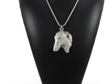 NEW, Azawakh, dog necklace, silver chain 925, limited edition, ArtDog