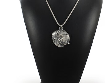 NEW, Dog de Bordeaux, Bordeaux Mastiff, French Mastiff, Bordeauxdog, dog necklace, silver chain 925, limited edition, ArtDog