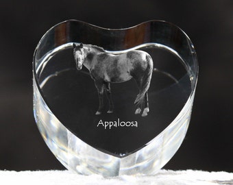 Appaloosa, crystal heart with horse, souvenir, decoration, limited edition, Collection