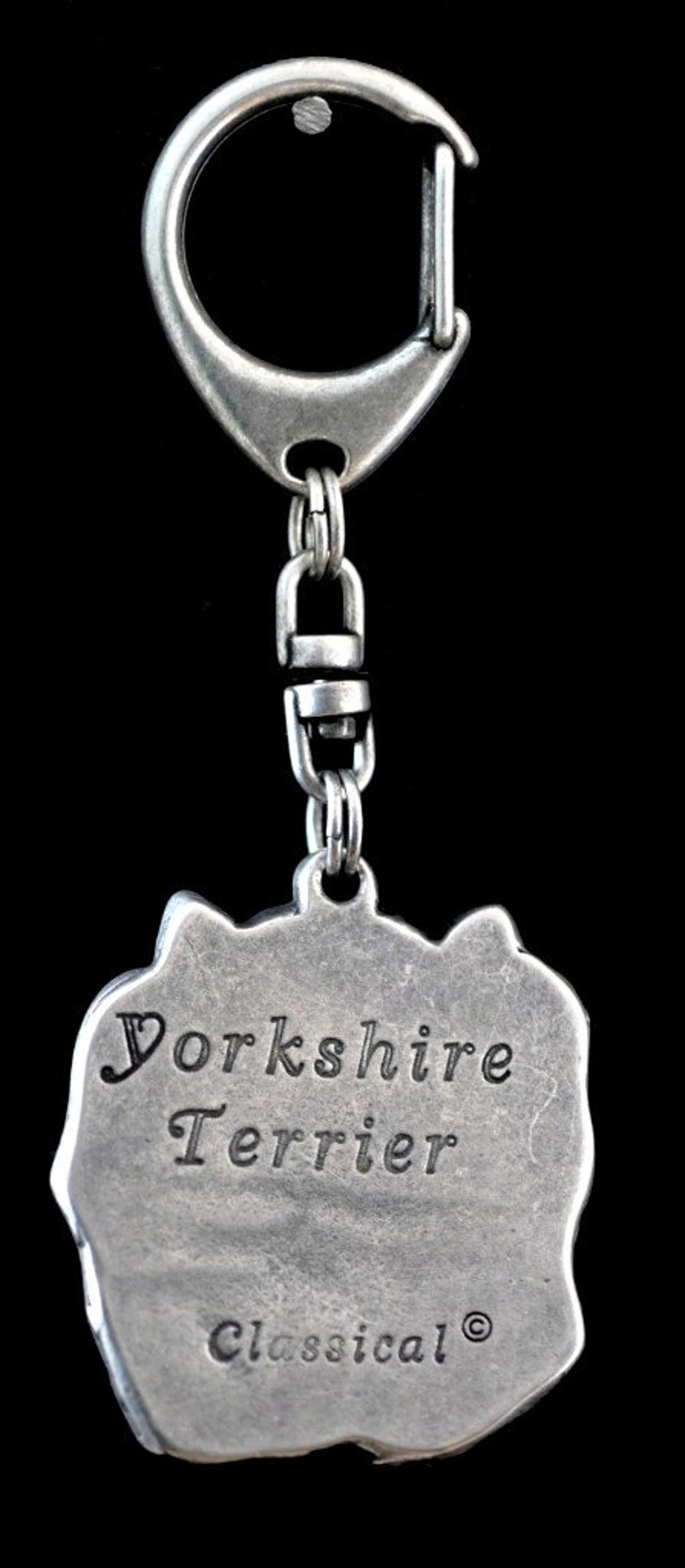 NEW, Yorkshire Terrier, Yorkie, Dog Keyring and Necklace in Casket ...