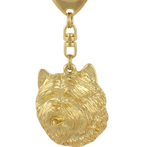 Cairn Terrier, millesimal fineness 999, dog keyring, keychain, limited edition, ArtDog . Dog keyring for dog lovers