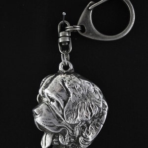 Saint Bernard, dog keyring, keychain, limited edition, ArtDog . Dog keyring for dog lovers