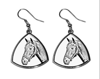 Danish Warmblood, collection of earrings with images of purebred horses, unique gift. Collection!